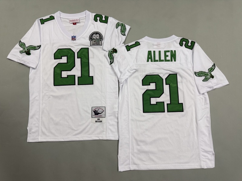 Men 2025 Philadelphia Eagles #21 Allen white Throwback Limited NFL Jersey style 001